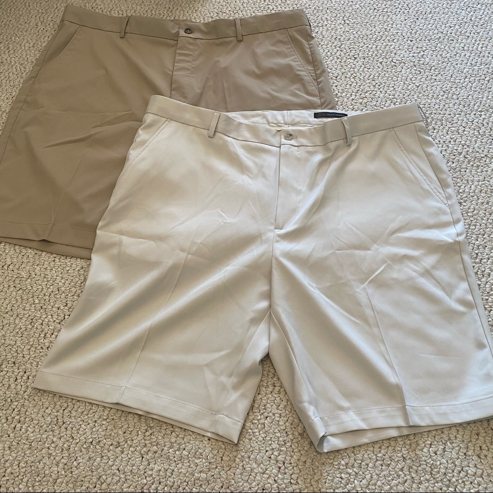 2 Pairs of Mens Greg Norman Mens Khaki Shorts Size 42